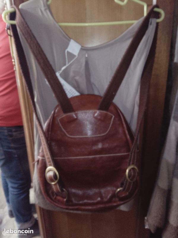 Superbe sac à dos en cuir de marque gil holters (image 5)