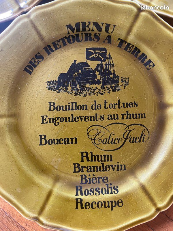 Lot de 3 assiettes Gien vintage (image 2)