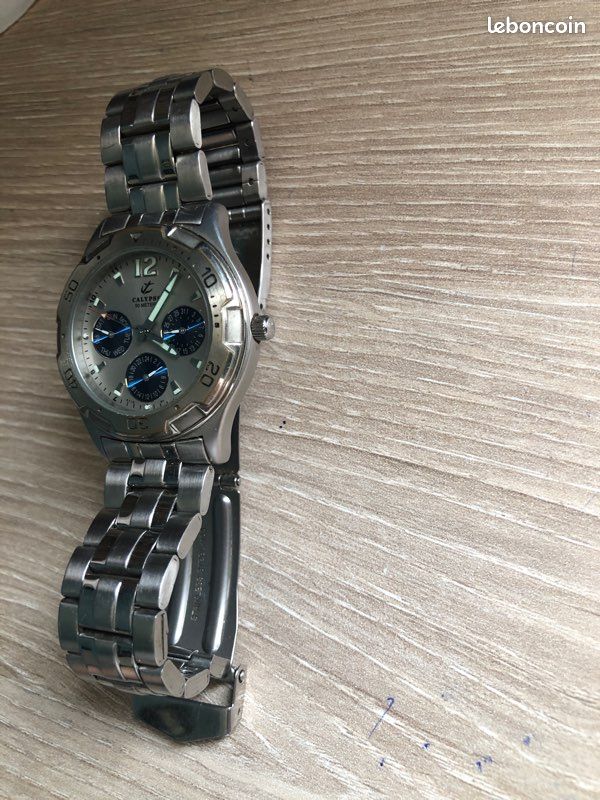 Montre Vintage Calypso-FESTINA 5160 Multifonction En Acier - Modèle Rétro NOS