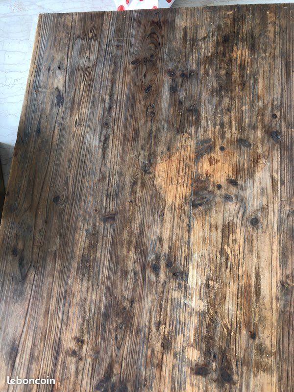 Table basse bois patiné 130 x 70 (image 3)