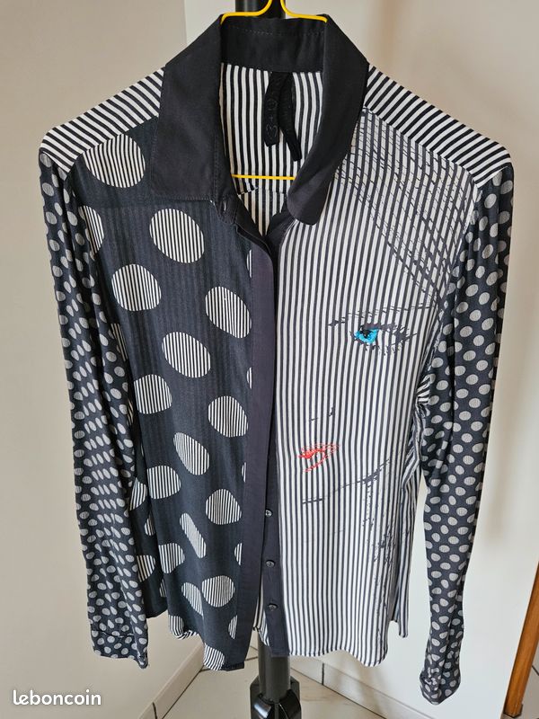 Chemisier Desigual - Taille XS/34, Manches Longues, Coton - Multicouleur