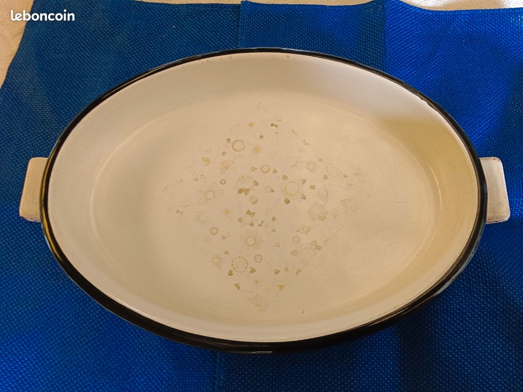 Plat à four émaillé vert – 37 x 22 cm |Riess - Plat de cuisson