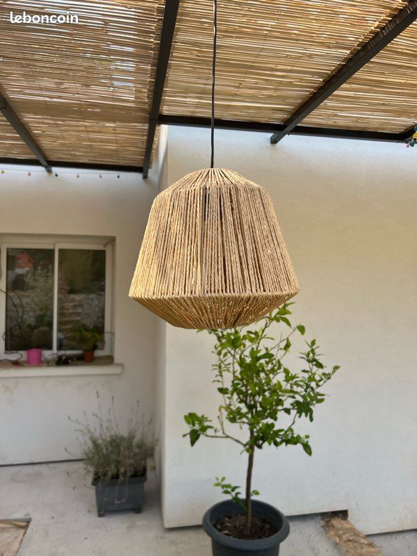Lampe suspension en corde tissée (image 11)