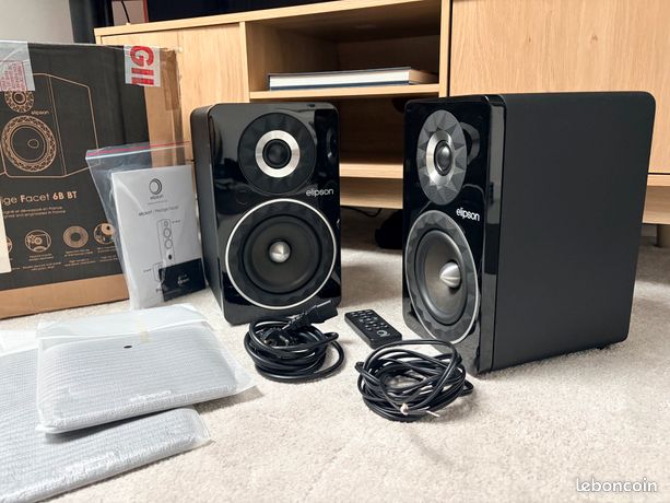 Enceintes actives Elipson Prestige Facet 6B BT AptX - Photo, audio vid o