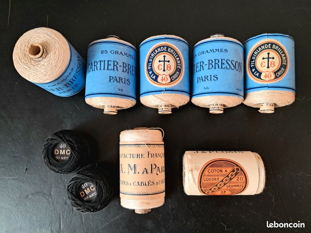 Bobines de fil d'Irlande anciennes (image 1)