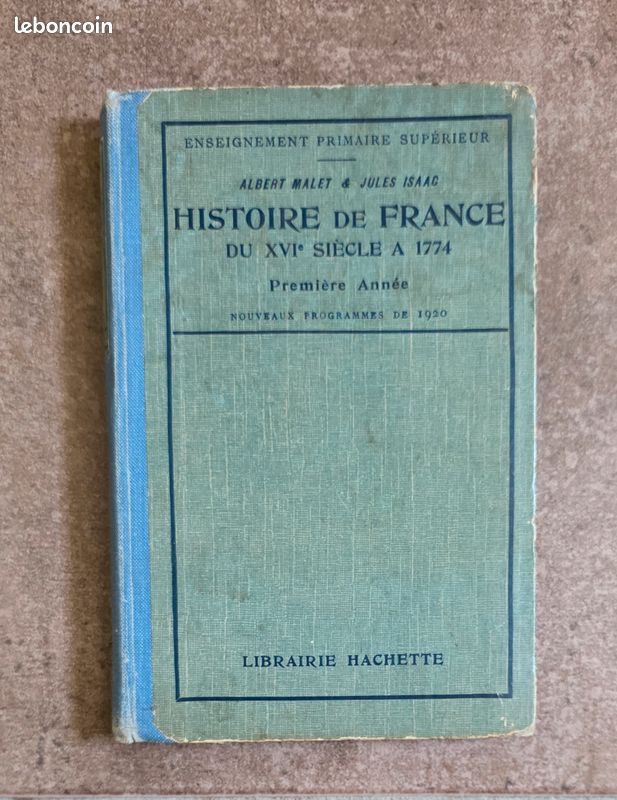 Livre ancien Histoire de France, 1923 (image 1)