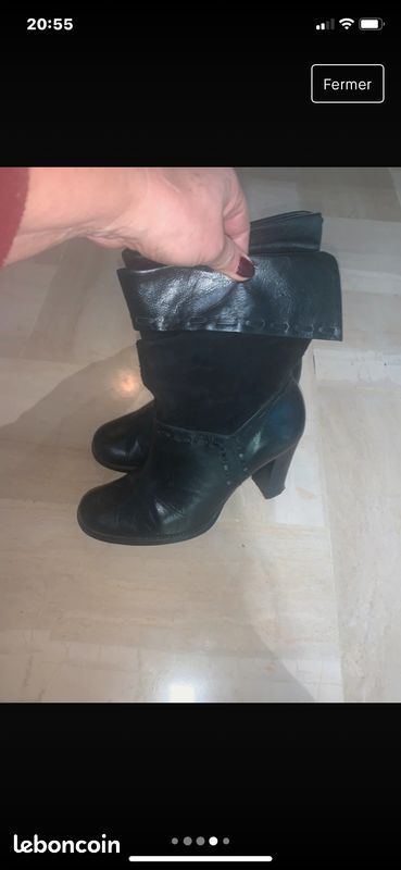 Superbes bottines Minelli en daim et cuir (image 4)