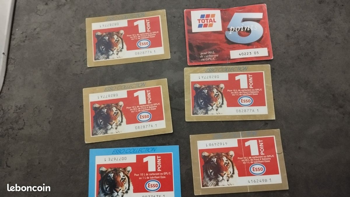 Points essence vintage total Esso Lots de 6 (image 1)