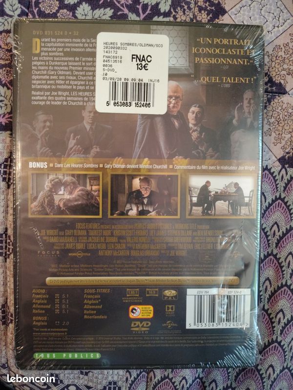 DVD Les heure sombres de Joe Wright (image 2)