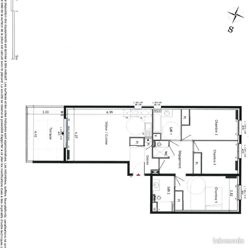 Appartement 4 pièces 85 m² · à La Garde · 85 m² · 1 237 €