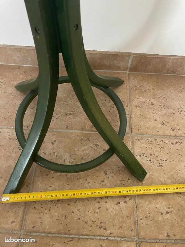 Porte-manteau ancien Baumann France - bois courbé vert (image 2)
