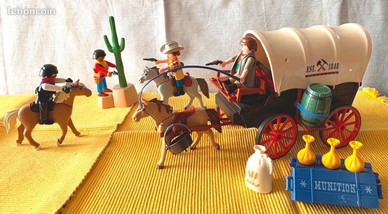 Playmobil Western Set 5248 Wagon couvert avec bandits
