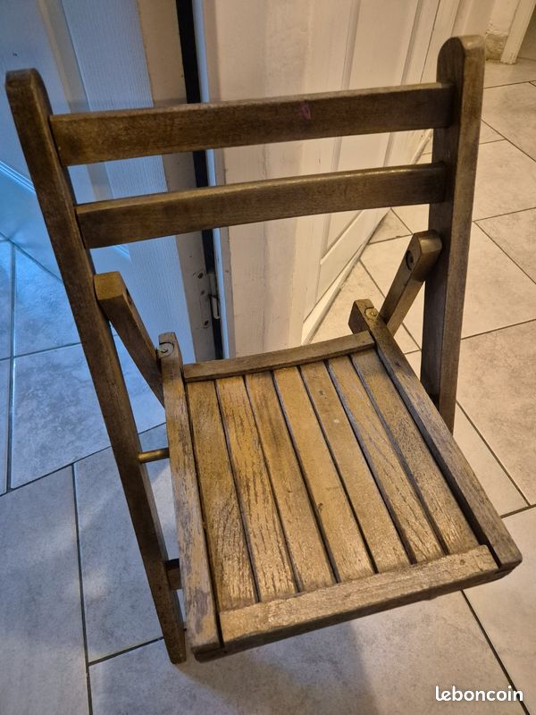 Chaise, sellette bois vintage (image 3)