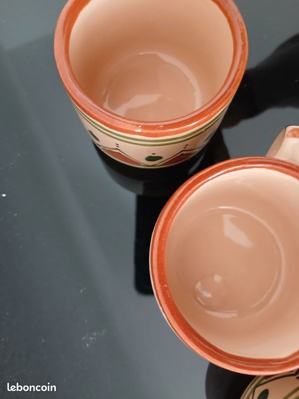 Lot de 4 tasses et un vase ethniques (image 7)
