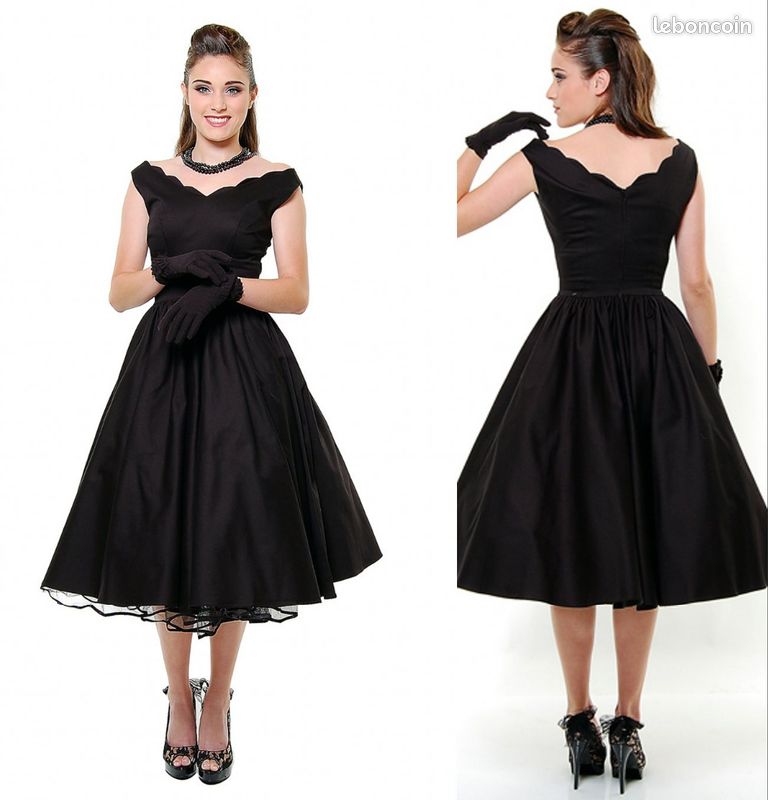 Robe noire style rétro neuve (image 4)
