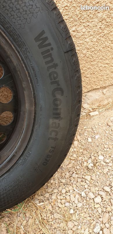 2 roues hiver 195/65 R15 91T – jantes tôle Golf 7 2013 – Continental (image 2)