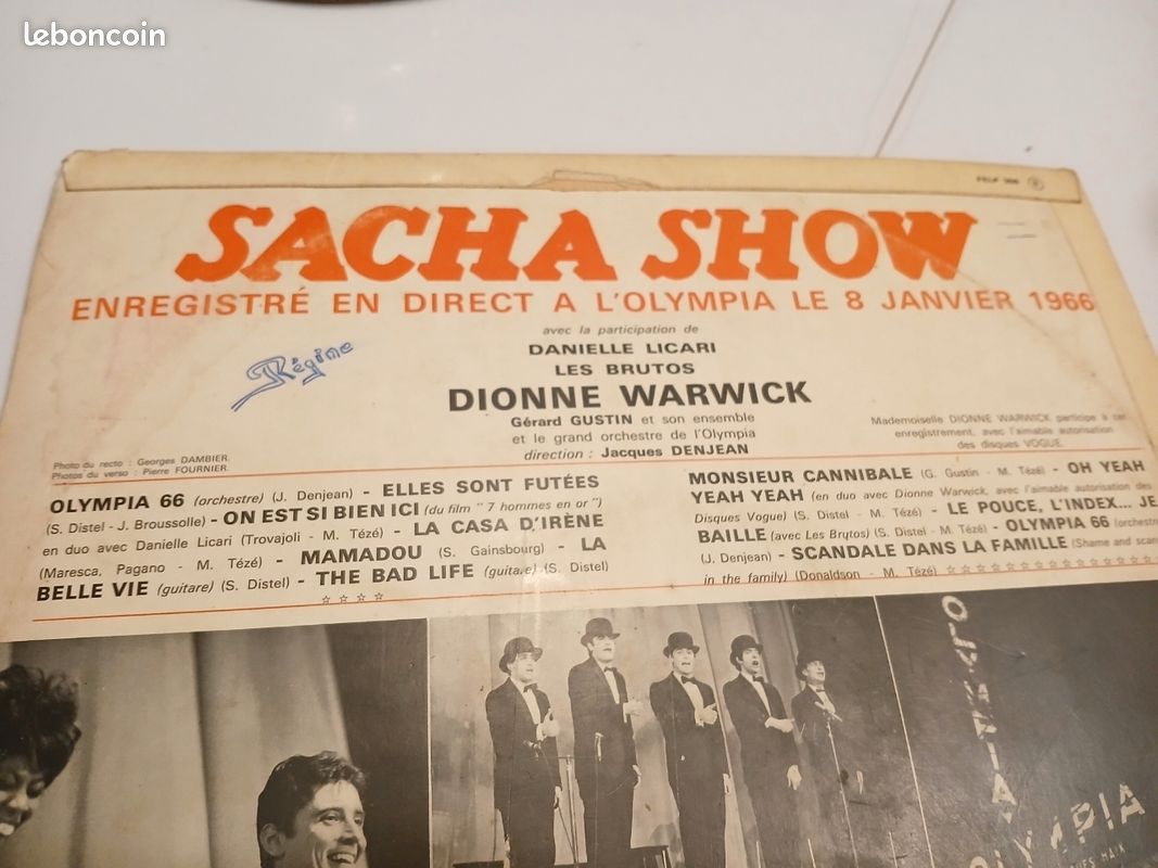 Vinyl Sacha Distel Olympia 1966 (image 3)
