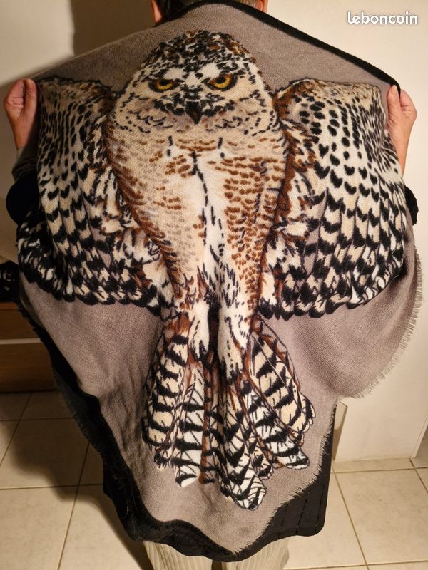 Grand carré motifs hibou (image 3)