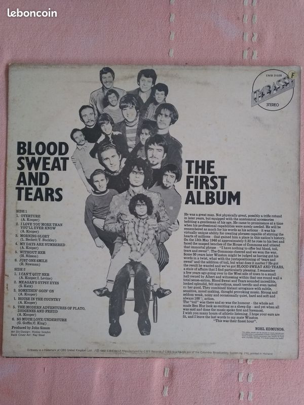 33 tours de Blood Sweat and Tears "1" (image 2)