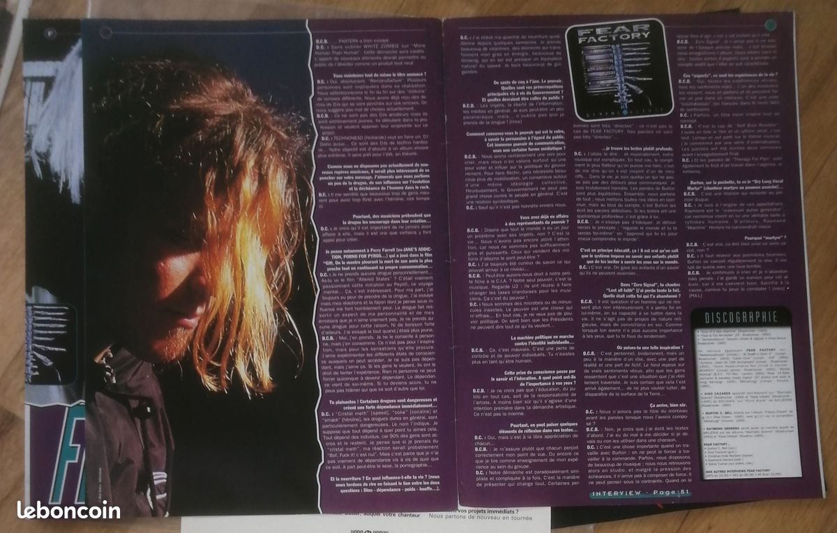 Fear Factory : Lot géant d'archives vintages rares toutes époques collectors... + poster... (image 2)