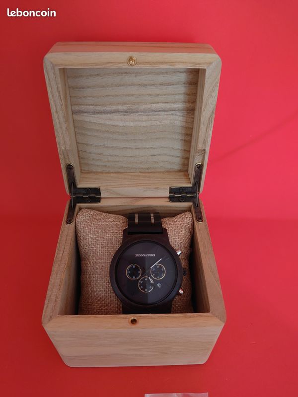 Jeddo & Sons Montre Chronographe en Bois et Acier (image 2)