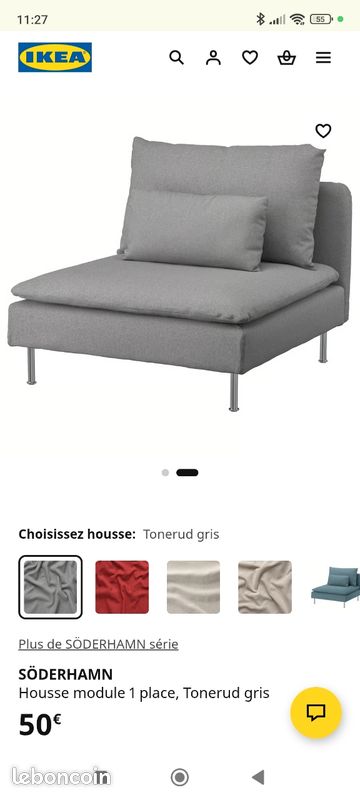 Housse de Coussin Soderhamn grand modèle (image 3)