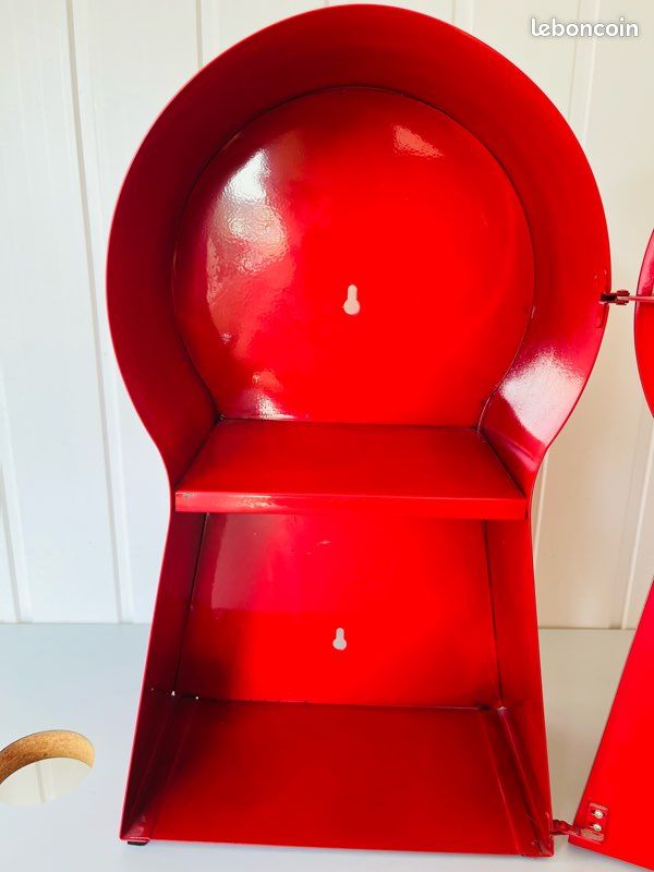 Horloge Armoire Métal Rouge Ikea PS Design Thomas Sandell Suède Années 90 (image 11)