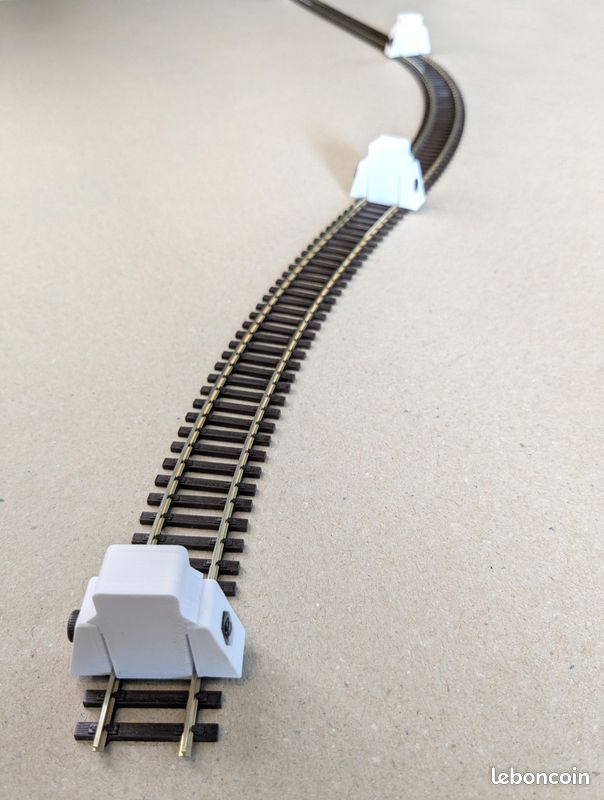Lot De 4 Rails De Train Miniatures HO – Échelle 1:87 – 25 X 2,8 Cm – PP Et Alliage – Pour Bricolage, Maquettes, Décors – Enfants Et Adultes