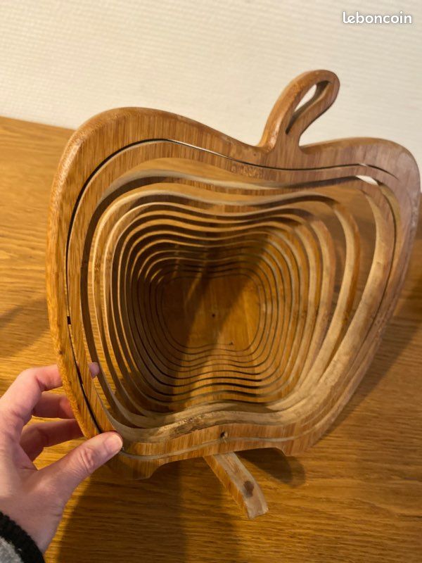 Corbeille bois amovible vintage (image 7)