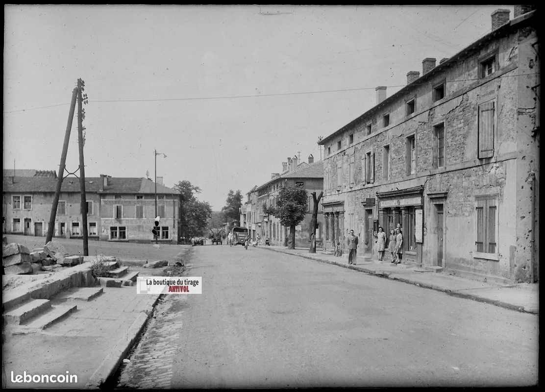 Plaque verre photo ancienne négatif noir et blanc 13x18 cm Colmar, antiquité - Collection