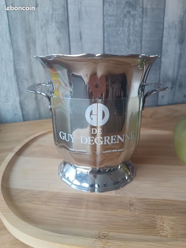 Seau à Glace Vintage Guy Degrenne En Inox Massif Fabriqué En France (années 60)