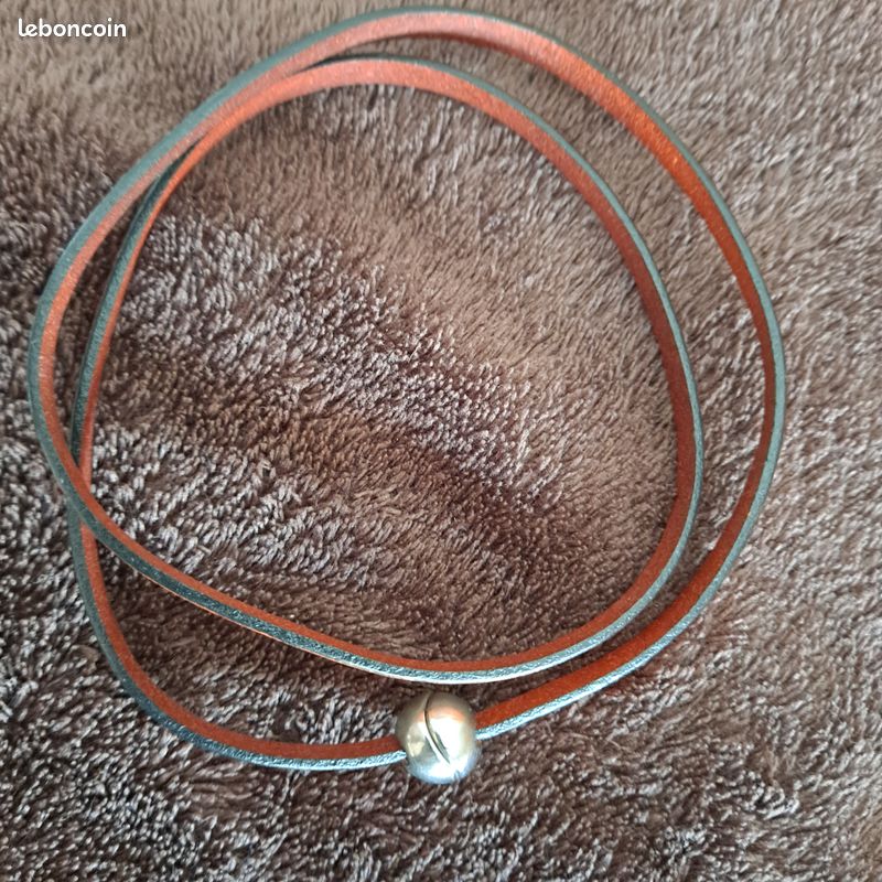 Bracelets cuir, metal. Perles et emaux (image 3)