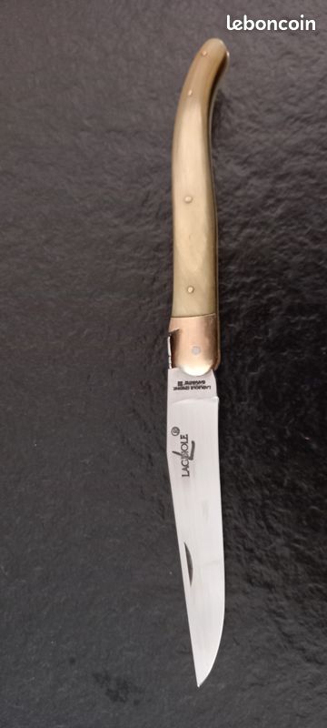 Couteau de poche pliable laguiole corne jamais utilisé 22.5cm (image 3)