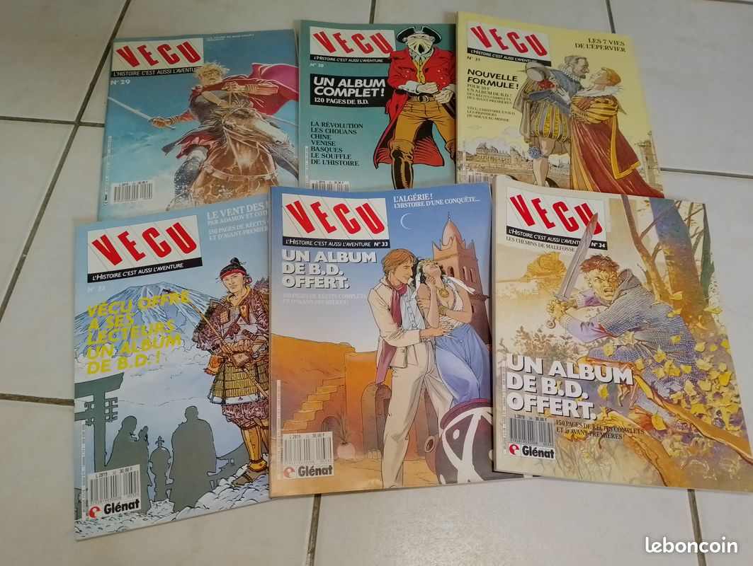 Collection de 49 magazines BD VECU, L’histoire c’est aussi L’aventure - Années 80 (image 7)