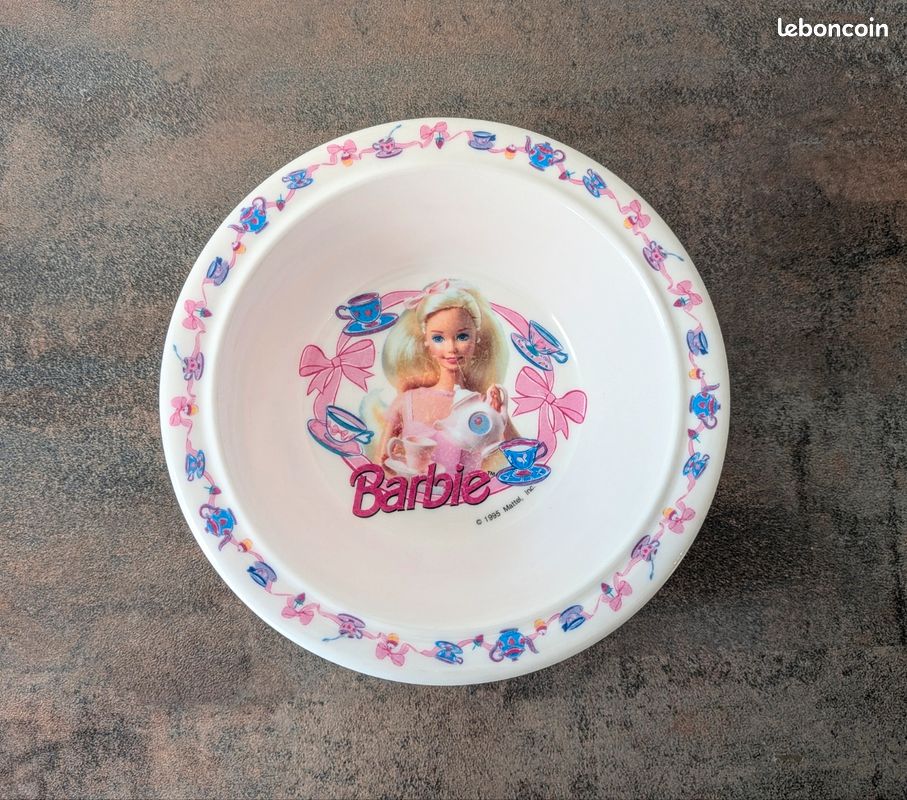 Grand plateau Barbie vintage 1995 Mattel mélamine - serving tray Mattel 90s