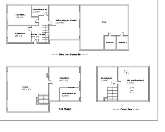Maison a vendre  - 5 pièce(s) - 156 m2 - Surfyn