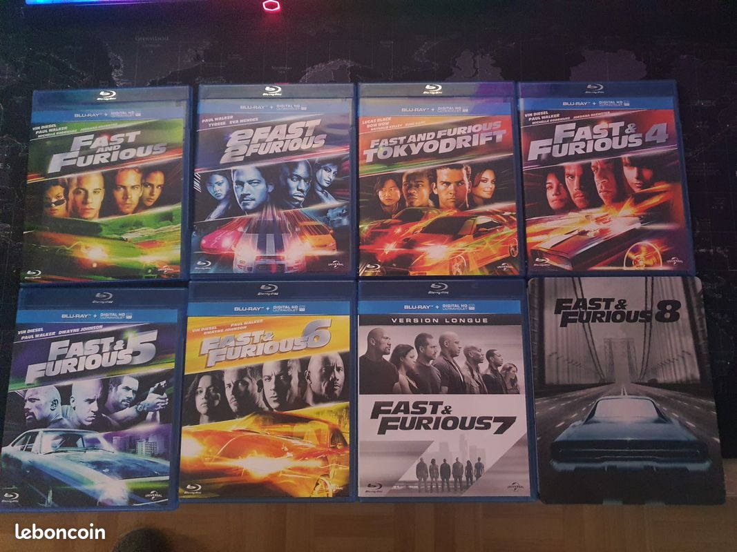 Fast and furious blu ray 1 a 8 - DVD - Films