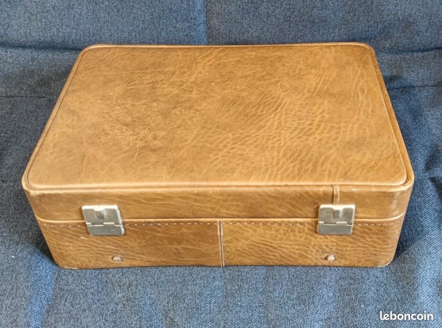 Petite valise Vintage Cuir marron (image 3)