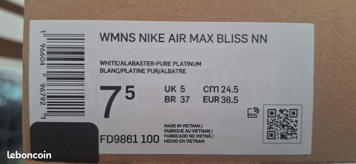 Nike air max bliss femme (neuves) (image 7)