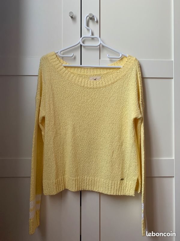 Pull Hollister jaune S (image 1)