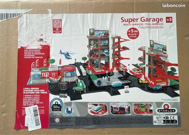STARLUX Super Garage Total 4 Niveaux Avec Station-Service - Jouet Voiture Dès 3 Ans - Fabriqué En Europe