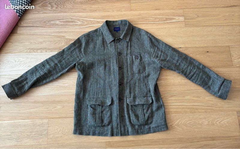 Veste de travail Hast Lin et Coton verte Vêtements