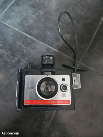 ANCIEN APPAREIL POLAROID Colorpack 80 avec Boîte d'origine Vintage EUR