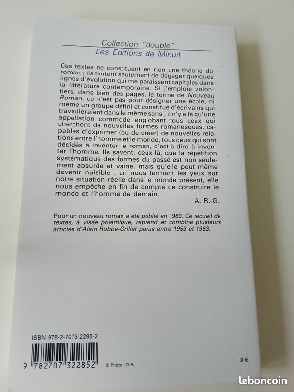 Pour un nouveau roman, Alain Robbe-Grillet (image 2)