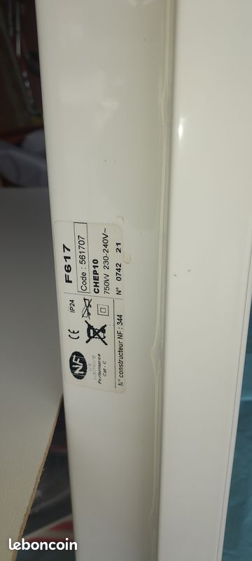 Radiateur ATLANTIC 750W (image 2)