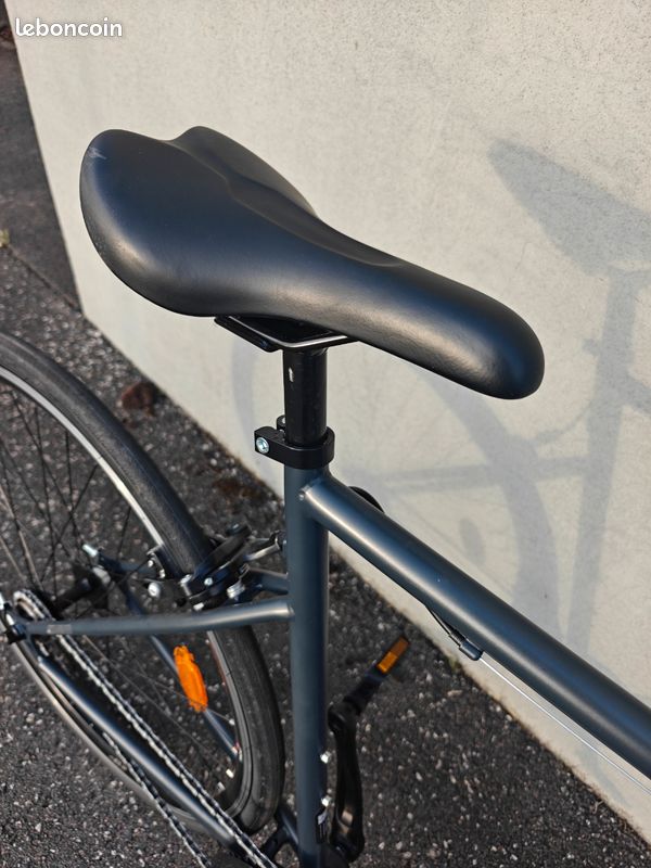 Vélo de ville single speed 500 gris carbone (image 7)