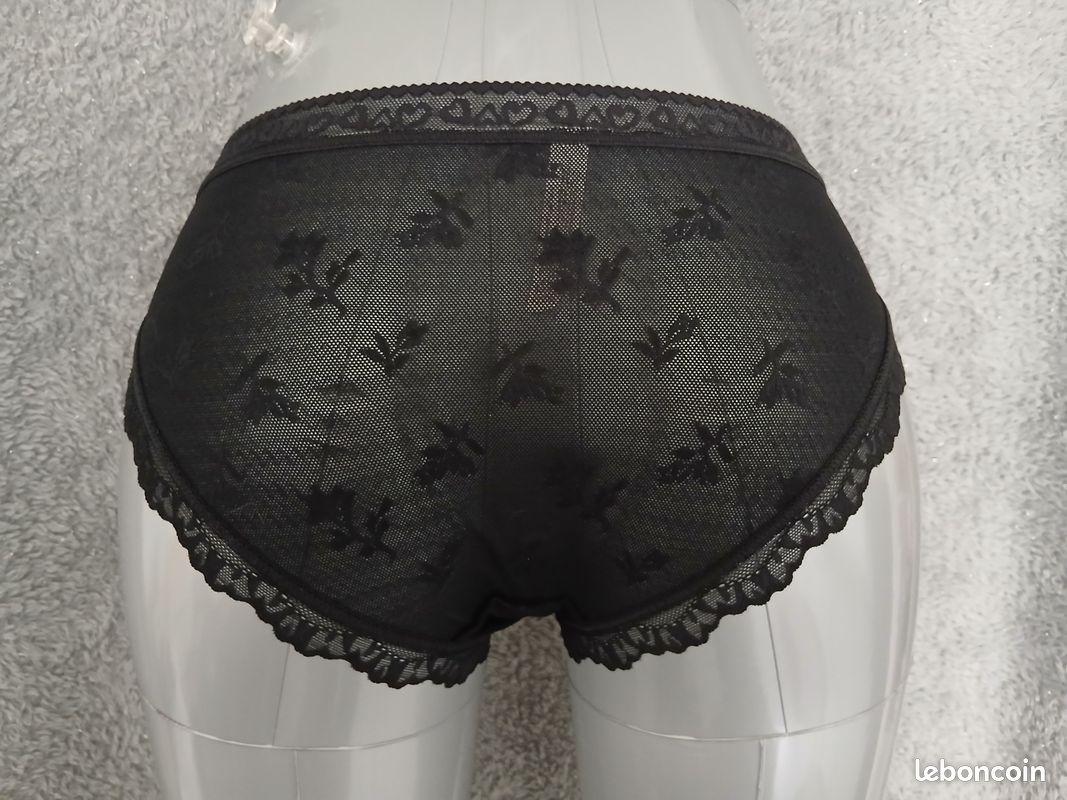 Tunique Légère Dantelle Femme Taille XL - Noir Plumetis, Chiffon, Neuf Avec étiquette