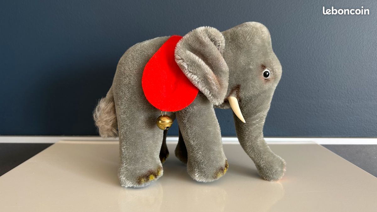 Peluche Jumbo Eléphant STEIFF jouet cirque vintage (image 6)