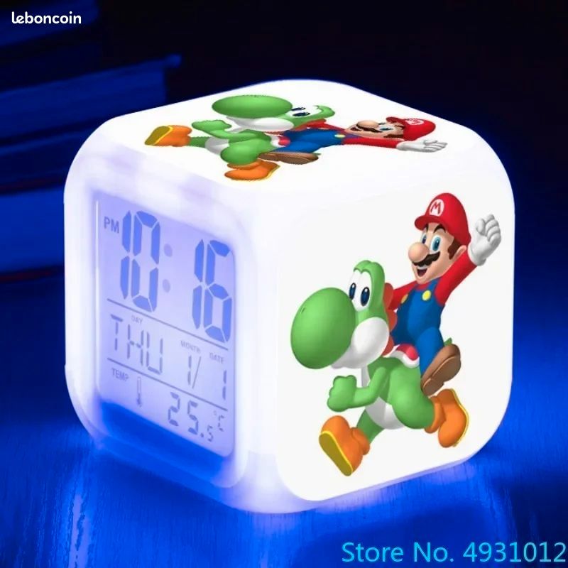 Réveil Lumineux Super Mario Bros 8x8x8cm (image 4)