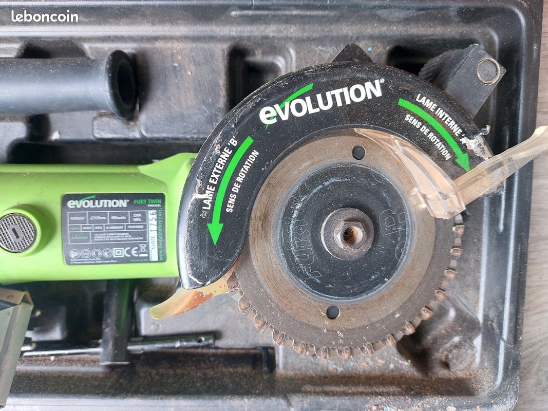 Grignoteuse, Scie circulaire double lame Evolution FURY TWIN CUT 850 W (image 2)